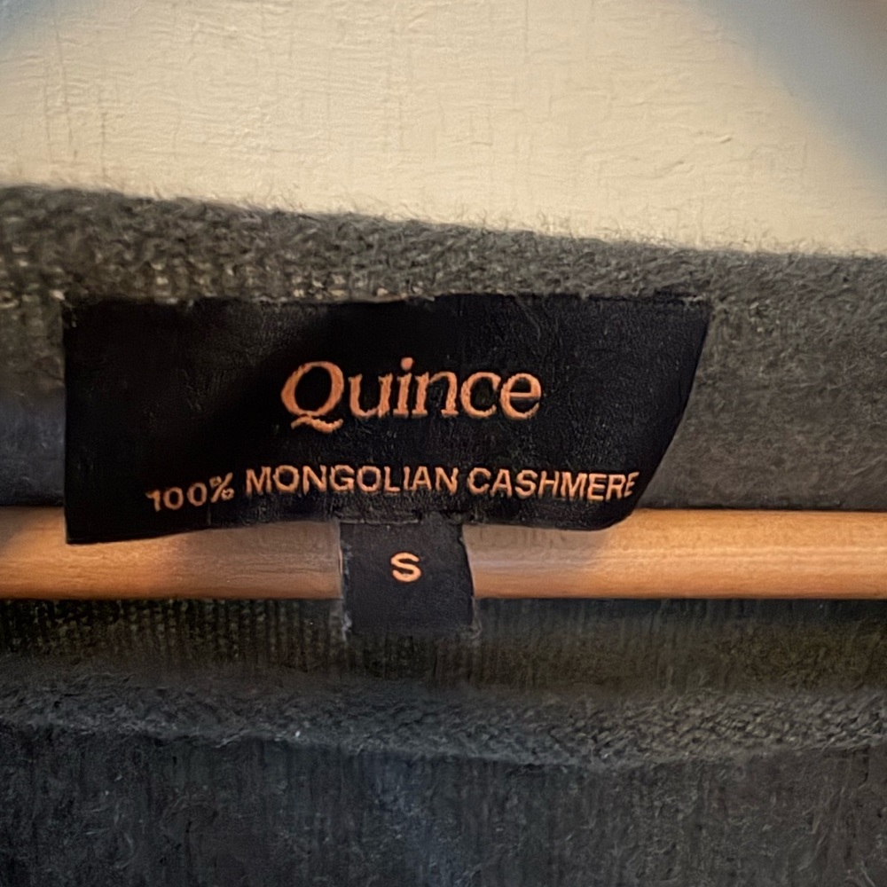 Quince Mongolian Cashmere Boatneck Sweater in Moss - size small - Picture 4 of 7